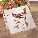 Hollow Wings Dancer Painting Template DIY Cake Coffee Spray Mold Stencil