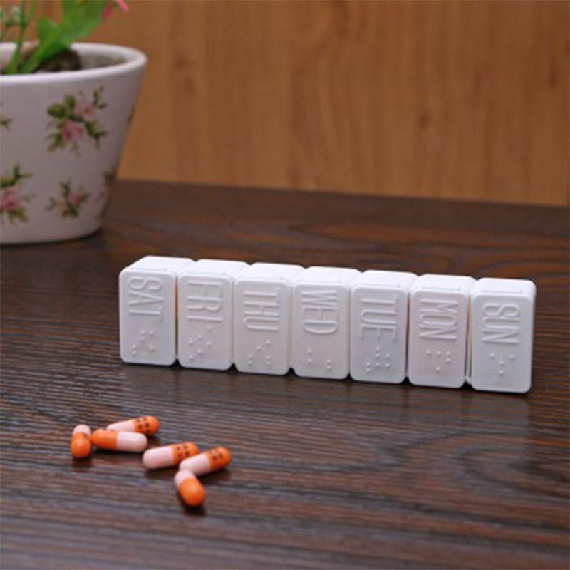Practical Portable 7 Day Tablet Pill Box Holder Weekly Medicine Container Case