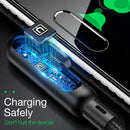 Cafele Dual Elbow Data Cable 3A Type-C Charging Wire with Indicator 1.2m
