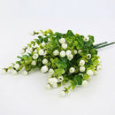 2 Bunches of 6-Branch Artificial Eucalyptus Plant Flowers Home Decor White L9J8