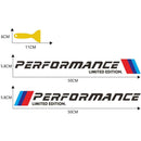 2pcs Car Stickers M Performance Limited Edition Side Door Decals (Black)