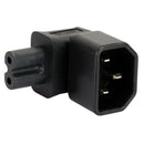 1 X IEC320-C14 To C7 Right Angle 90 Degree Angled AC Power Adapter Extension