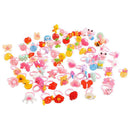 50pcs Plastic Kids Cartoon Colorful Children Ring Girl Birthday Party Gift