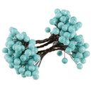 Artificial Holly Berry Simulation Foliage Spray Bunch Wedding Party Blue