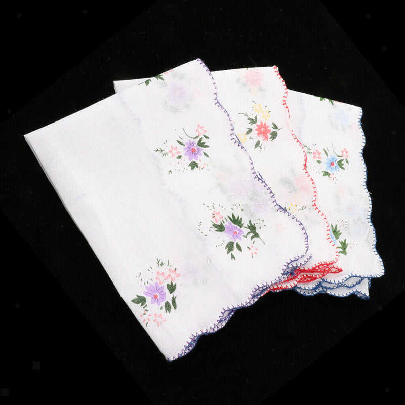 3x 100% Cotton Handkerchiefs