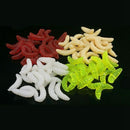 100pcs/lot 4 Colors Maggot Grub Worm Silicon Soft Worm Fishing Baits Pike F N2A8