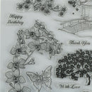 Lifelike flower tree and tower scrapbook diy photo albums cards silicone stampBX