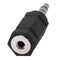 2.5mm Stereo Female to 3.5mm Stereo Male Plug Jack Audio Adapter, Black I7D6