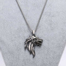 Fashion Men Dragon Head Pendant Stainless Steel Chain Necklace Jewelry Gifts OZ