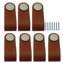 7 Pack Cabinet Knobs, Leather Cabinet Knobs and Pulls Kitchen Drawer Dresser