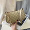 Fashion Lattice Pattern Women Handbag Chain Shoulder Underarm Bag (Khaki)