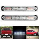 2PCS Car Truck LED Warning Hazard Strobe Flashing Lamp Bar Beacon White