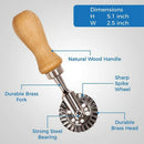 Ravioli Stamp Maker Cutter with Roller Wheel Set, Mold with Wooden Handle f A1W4