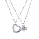 2pcs Sister Necklace Matching "Little Sister Big Sister" Pendant Necklace ME