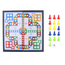 New Folding Chessboard Aeroplane Chess Dice Game Board Chessman Playing Set