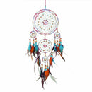 Handmade Fashion Design 4 Circle Dream Catcher with feather wall hanging De N2Q4