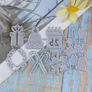 Christmas Cutting Dies Stick Candle Gift Box Bells Gloves Metal Scrapbookin lj