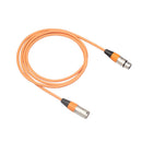 3 Pin XLR Male to Female Extension Cord Cable Audio Wire Mic Amplifier Orange