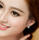Womens Sliver Plated Crystal Zircon Fashion Jewelry Butterfly Stud Earrings MRSE