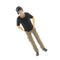 1:64 Figures Diorama Repair Factory Middle-aged Uncle Both hands in pocket