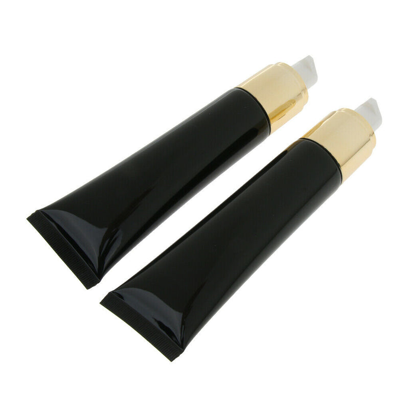 2Pcs Empty Foundation Pump Squeeze Bottle Makeup Liquid Container Tube Black,