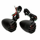 1 Pair DC 12V Universal Motorcycle Amber Turn Signals  Lights Indicator Black