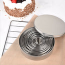 Stainless Steel Round Cookie Biscuit Cutter Molds Kit 14 Pieces Heavy Duty
