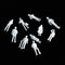 100PCS Figures 1:75 Scaled Models Train Building People for Layout