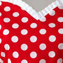 Lovely Sweetheart Red Retro Kitchen Aprons Woman Girl Cotton Polka Dot Cook