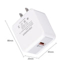 Q1 Portable Single USB Travel Mobile Phone Charger QC3.0 Fast Charging Chargers