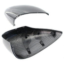 1 Pair Carbon Fiber Gloss Black Rear View Mirror Cover Fit For Ford Fiesta