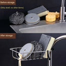 Faucet Storage Racks Sink Organizer Stainless Steel Draining Soap Sponge Dish
