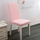 Removable Elastic Slipcovers Short Dining Room Banquet Chair Seat Cover Pink