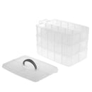 3 Layer Stackable Clear Plastic Jewelry Beads Box Organizer Storage