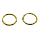 20Pcs Solid Brass Round Edged Keyring Keychain Split Ring Keys Chain Holder