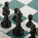 Portable Bagged Roll-up Plastic Chess Set Rollable 18" Cloth Board Outdoor