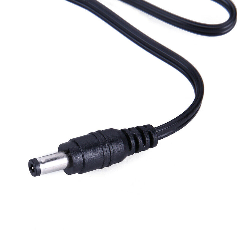 AC to DC Power Adapter 12V 2A Dual Cable Converter Universal 5.5x2.1-2.5mm