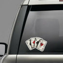 Car Stickers, Funny Poker Pattern Truck Vehicle Body Window Reflective Stic