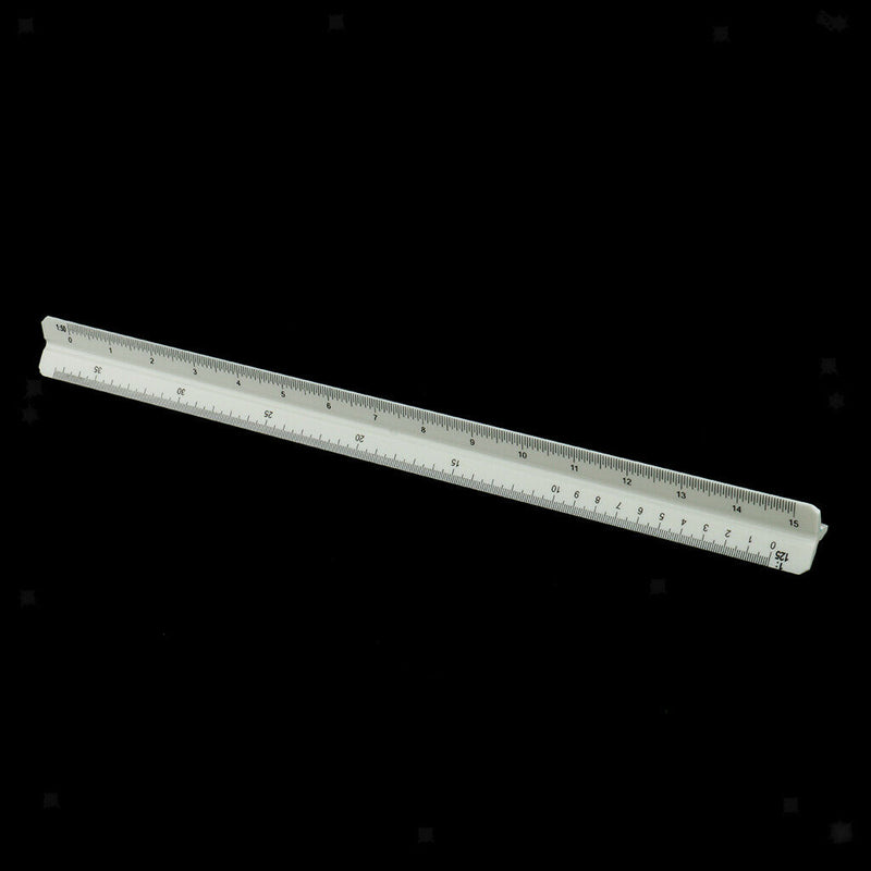10 Pieces 300mm Metric Triangular Scales Ruler Solid