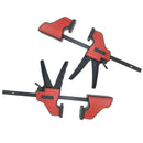 Woodworking Bar F Clamp Grip Ratchet Release Squeeze DIY Hand Tools- Set of 2
