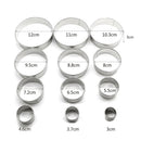 12Pcs Round Shape Cookie Cutter Slicers Biscuit Stainless Steel Cake Mold Bd ME
