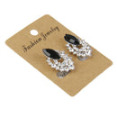 100pcs Kraft Paper Earring Jewelry Display Hanging Cards 6.8cm x 5cm