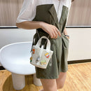 Cartoon Cute Canvas Handbag Drawstring Clutch Totes Shoulder Bag Composite Set