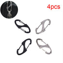 4Pcs Locking Carabiner Keychain 8Ring Quick Release Buckle Protable QuickdraS Gw
