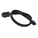 Sleeved ATX 4 Pin P4 Male to ATX P4 Female CPU Power Extension Cable Black