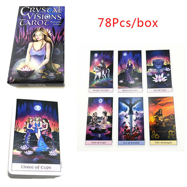 78 Cards Deck Playing Card Board Crystal Visions Tarot Cards by Jennifer Gal Hn