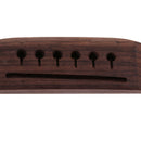Left-Handed Folk Guitar Rosewood Saddle Bridge with Plastic Saddle Nut