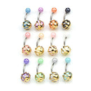 12Pcs/Set Curved Barbell Belly Button Ring Navel Bar Body Piercing Jewe ME