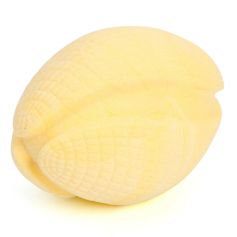 Pet Rugby Shape Chew Toys Dog Bite Tooth Clean Interactive Balls (Yellow)