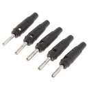 5Pieces 4mm Wire Audio Speaker Cable Banana Plug Connectors Adapter black